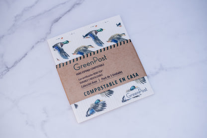 GreenPost Paño Esponja Compostable Aves. Pack 3 unidades